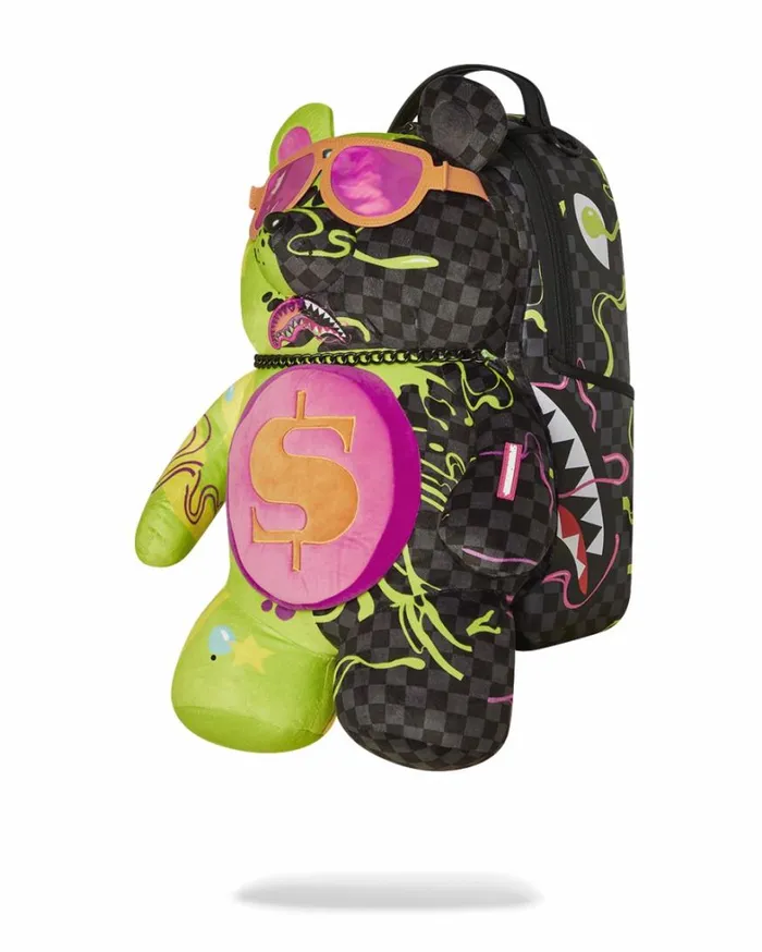 Bags SPRAYGROUND SLIME DIME MONEYBEAR TEDDYBEAR ON BACKPACK
