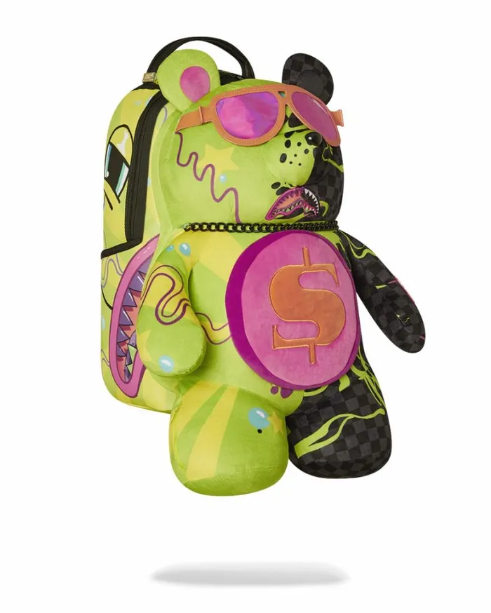 Bags SPRAYGROUND SLIME DIME MONEYBEAR TEDDYBEAR ON BACKPACK