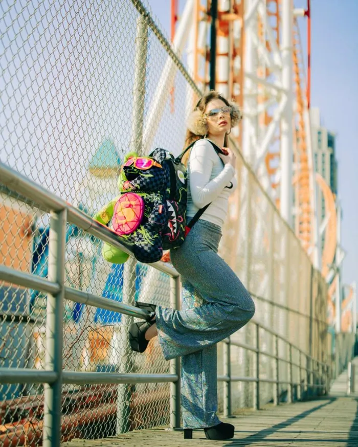 Bags SPRAYGROUND SLIME DIME MONEYBEAR TEDDYBEAR ON BACKPACK