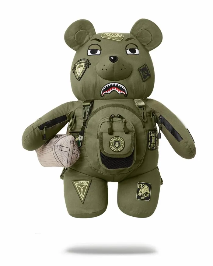 Bags SPRAYGROUND SPECIAL OPS FULL THROTTLE MONEYBEAR TEDDYBEAR BACKPACK