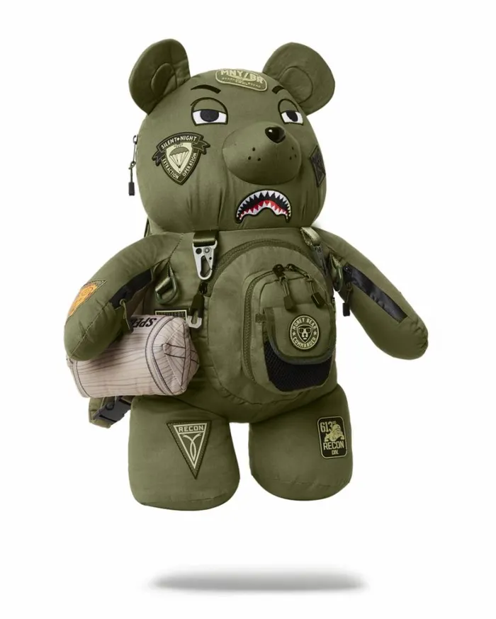 Bags SPRAYGROUND SPECIAL OPS FULL THROTTLE MONEYBEAR TEDDYBEAR BACKPACK