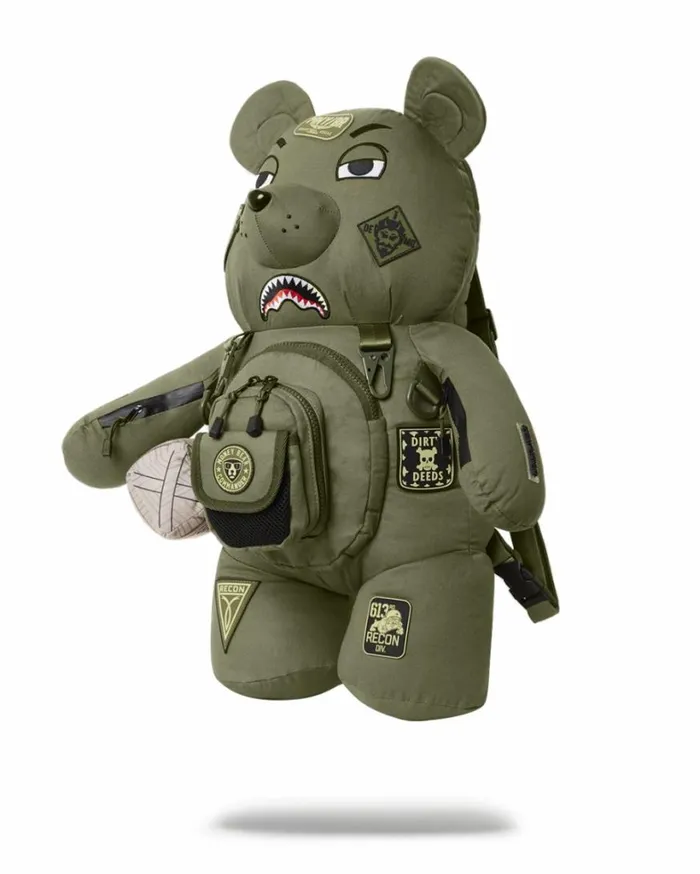Bags SPRAYGROUND SPECIAL OPS FULL THROTTLE MONEYBEAR TEDDYBEAR BACKPACK