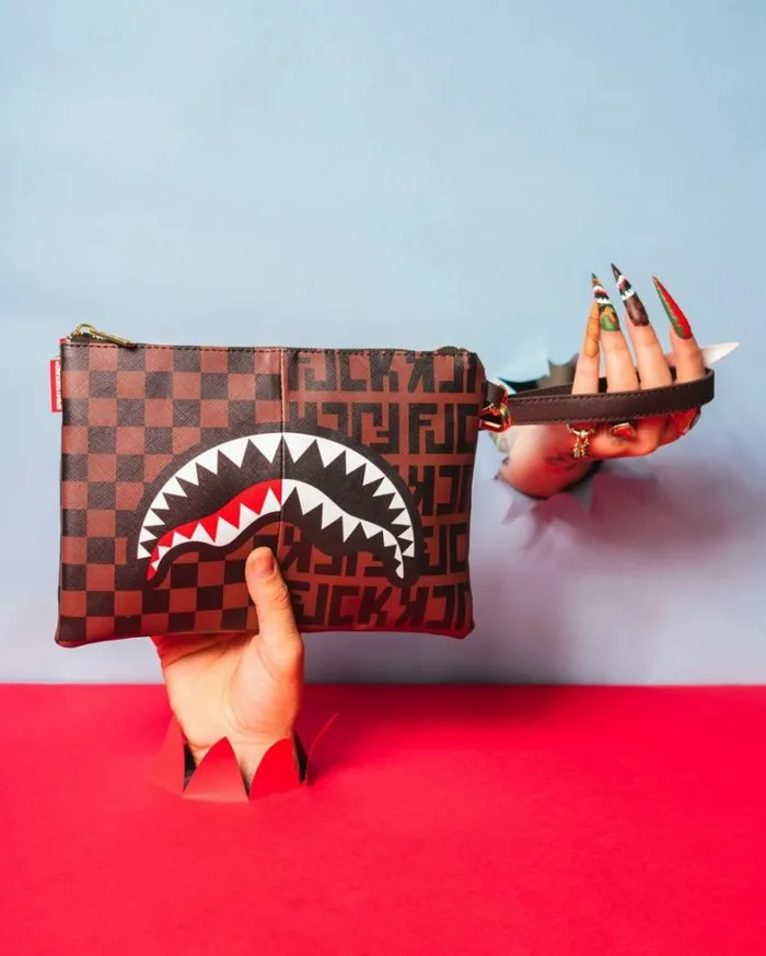 Bags SPRAYGROUND SPLIT THE CHECK CROSSOVER CLUTCH