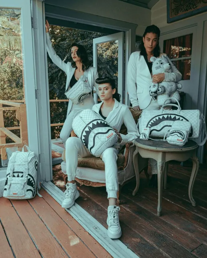Bags SPRAYGROUND SPLIT THE CHECK PEARL MONEYBEAR TEDDYBEAR BACKPACK