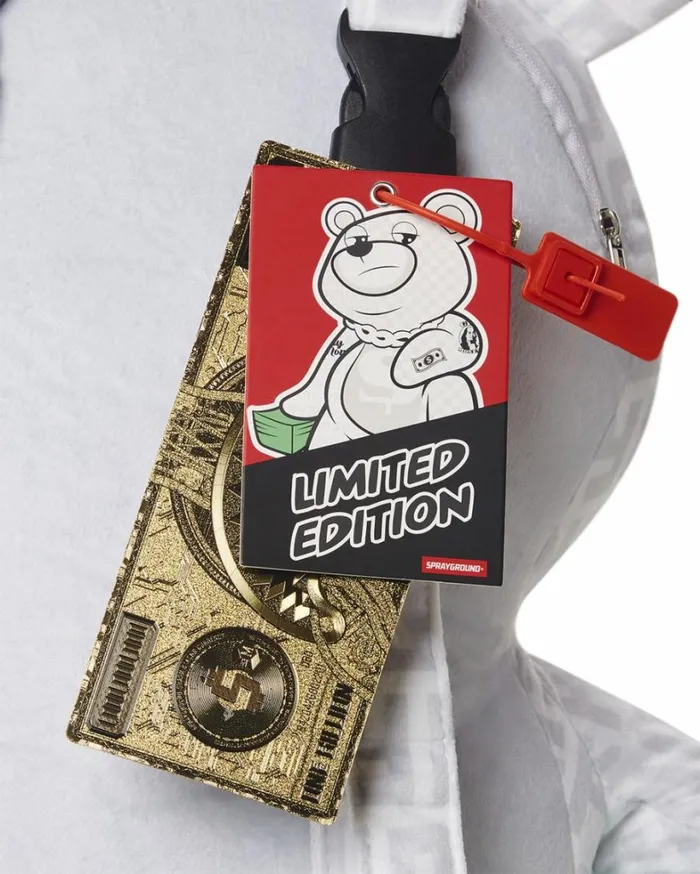 Bags SPRAYGROUND SPLIT THE CHECK PEARL MONEYBEAR TEDDYBEAR BACKPACK