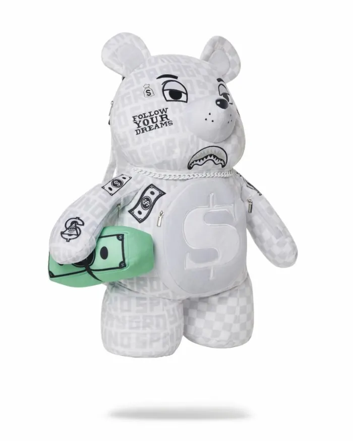 Bags SPRAYGROUND SPLIT THE CHECK PEARL MONEYBEAR TEDDYBEAR BACKPACK