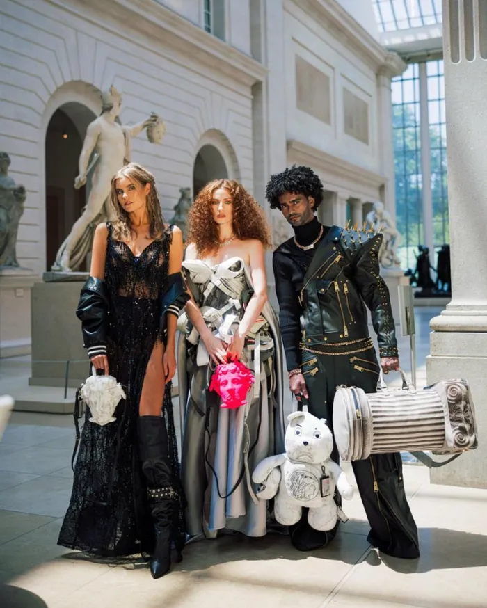 Bags SPRAYGROUND THE MET CANOVA MEDUSA HANDBAG MARBLE