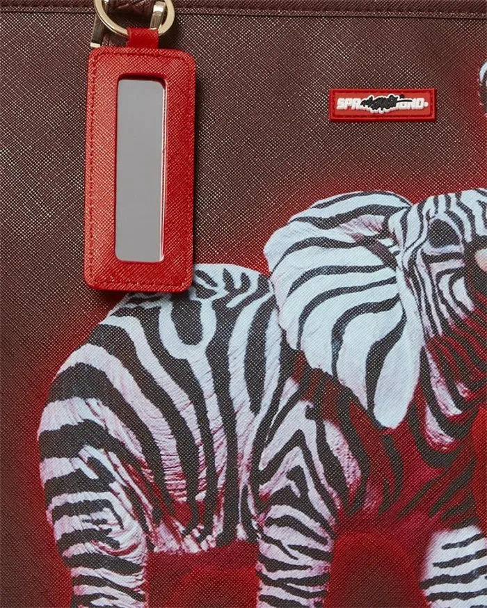 Bags SPRAYGROUND ZEBRA ELEPHANT RON ENGLISH COLLAB TOTE