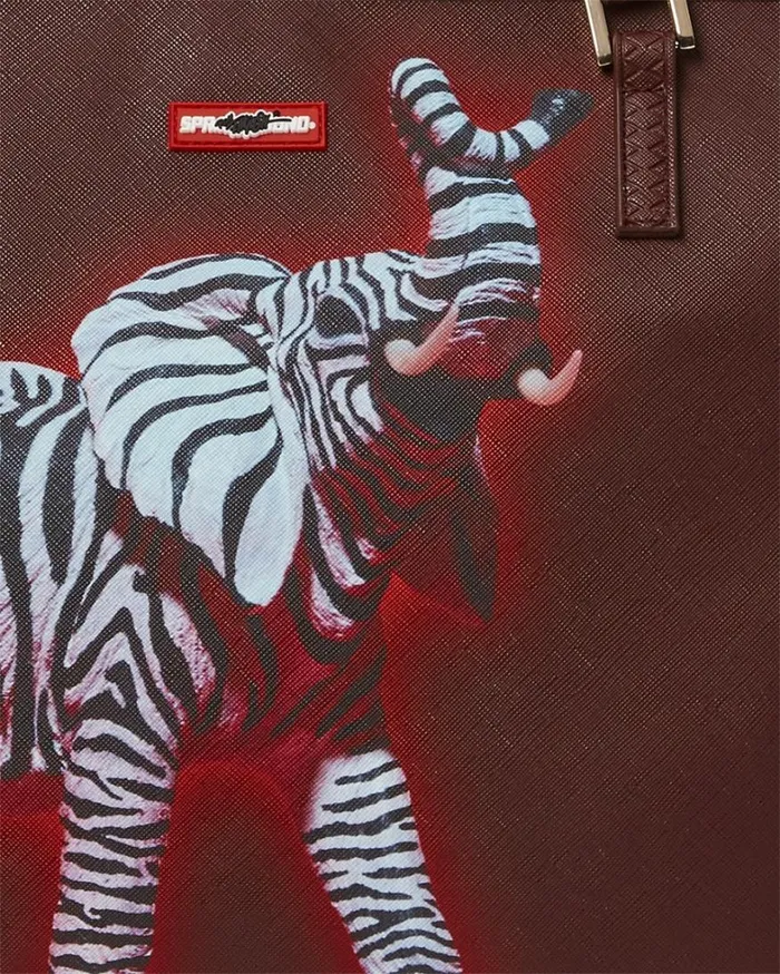 Bags SPRAYGROUND ZEBRA ELEPHANT RON ENGLISH COLLAB TOTE