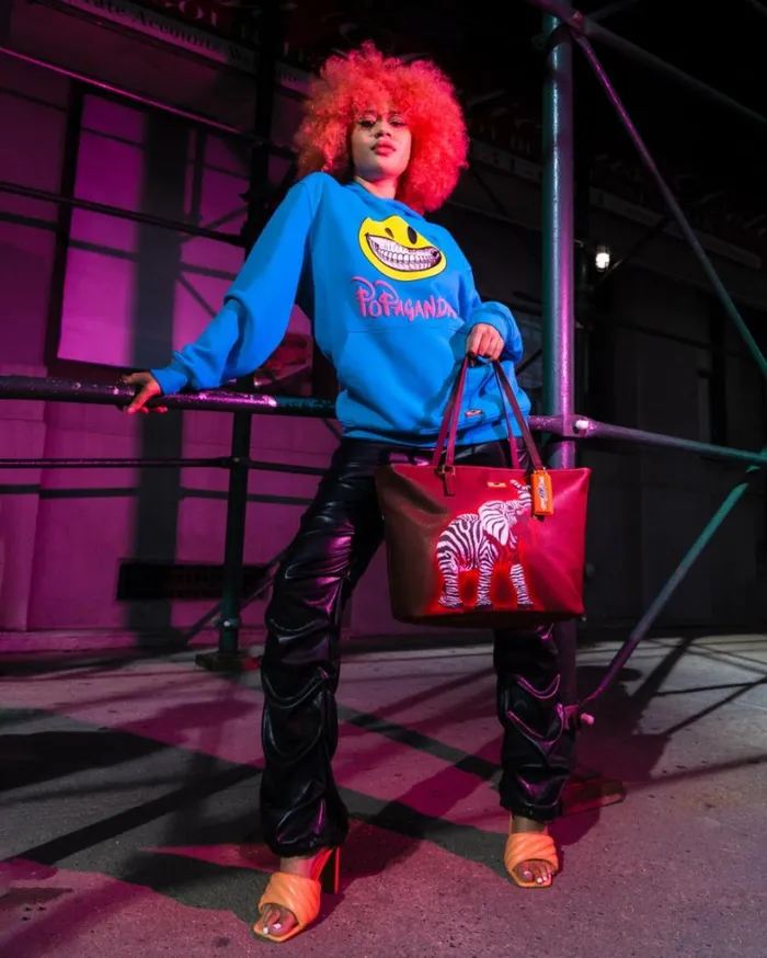 Bags SPRAYGROUND ZEBRA ELEPHANT RON ENGLISH COLLAB TOTE