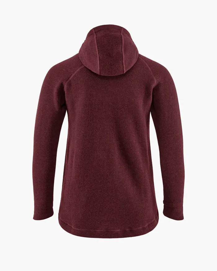 Balder Hoodie Wool MidLayer Sorrel Red Women Klttermusen Fleeces and Sweaters
