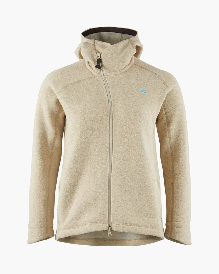 Balder Hoodie Wool MidLayer Warm Sand Women Klttermusen Fleeces and Sweaters