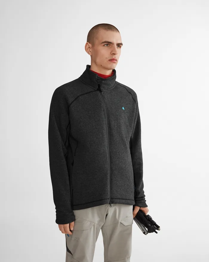 Balder Zip Thermal MidLayer Charcoal Men Klttermusen Fleeces and Sweaters