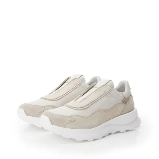 Bamba Off White Leather Women Moda In Pelle SlipOn Trainers Bamba Off White Leather Women Moda In Pelle SlipOn Trainers