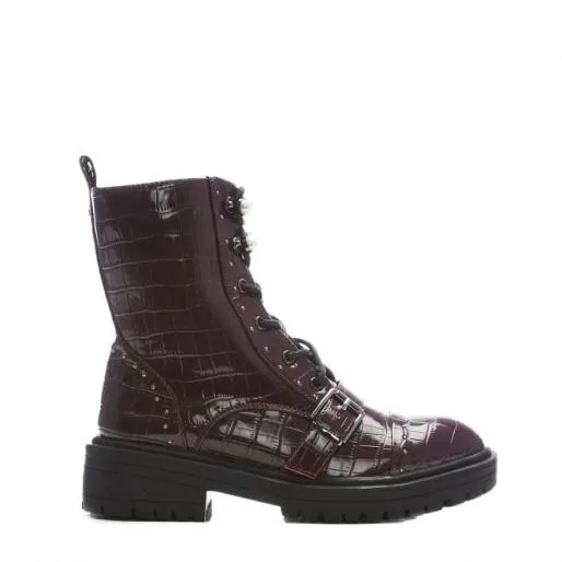 Bearl Berry Patent Mocc Croc Women Moda In Pelle Ankle Boots