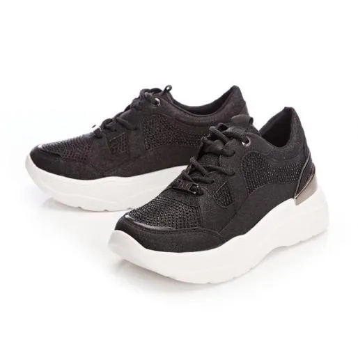 Beaut Black Textile Women Moda In Pelle Casual Shoes And Trainers Beaut Black Textile Women Moda In Pelle Casual Shoes And Trainers