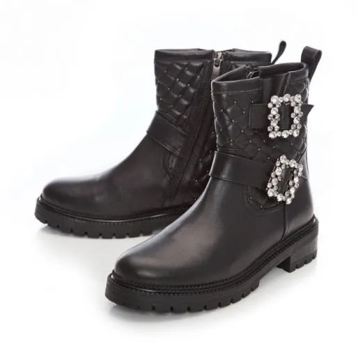Bellie Black Leather Women Moda In Pelle Ankle Boots Bellie Black Leather Women Moda In Pelle Ankle Boots