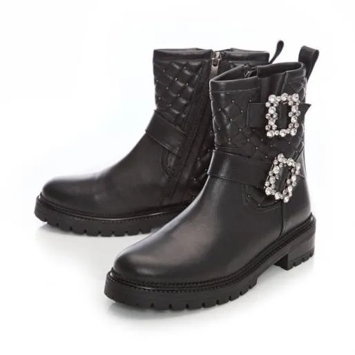 Bellie Black Leather Women Moda In Pelle Ankle Boots Bellie Black Leather Women Moda In Pelle Ankle Boots