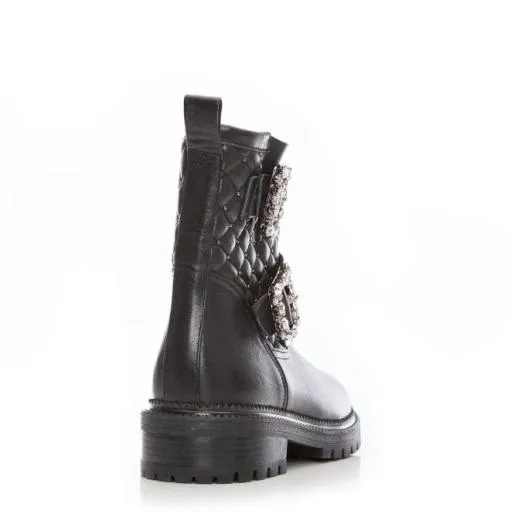 Bellie Black Leather Women Moda In Pelle Ankle Boots Bellie Black Leather Women Moda In Pelle Ankle Boots