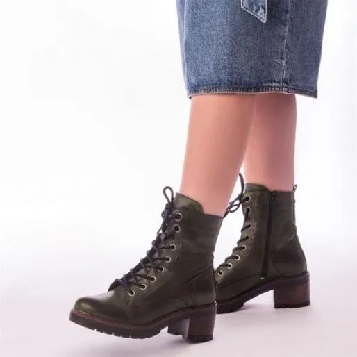 Bellzie Green Leather Women Moda In Pelle Leather Boots Bellzie Green Leather Women Moda In Pelle Leather Boots