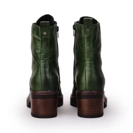 Bellzie Green Leather Women Moda In Pelle Leather Boots Bellzie Green Leather Women Moda In Pelle Leather Boots