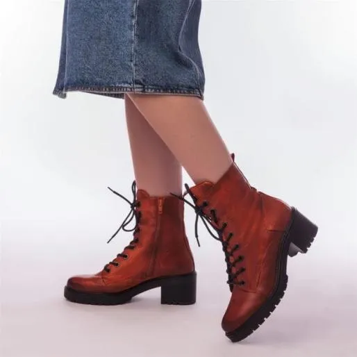 Bellzie Orange Leather Women Moda In Pelle Leather Boots Bellzie Orange Leather Women Moda In Pelle Leather Boots