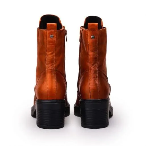 Bellzie Orange Leather Women Moda In Pelle Leather Boots Bellzie Orange Leather Women Moda In Pelle Leather Boots
