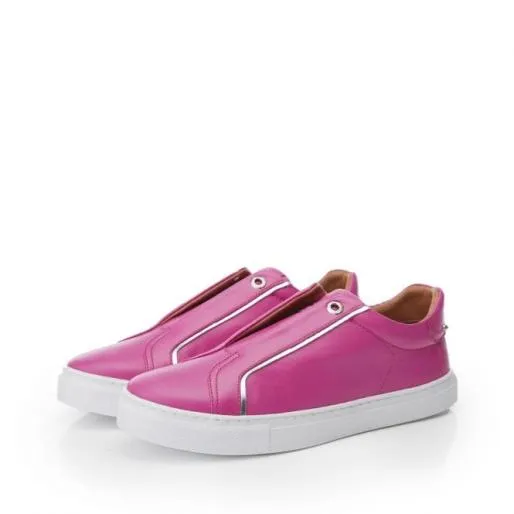 Bencina Pink Leather Women Moda In Pelle Casual Trainers Bencina Pink Leather Women Moda In Pelle Casual Trainers