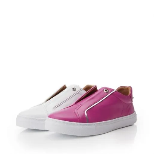 Bencina Pink Leather Women Moda In Pelle Casual Trainers Bencina Pink Leather Women Moda In Pelle Casual Trainers