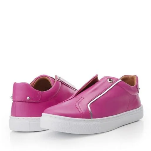 Bencina Pink Leather Women Moda In Pelle Casual Trainers Bencina Pink Leather Women Moda In Pelle Casual Trainers