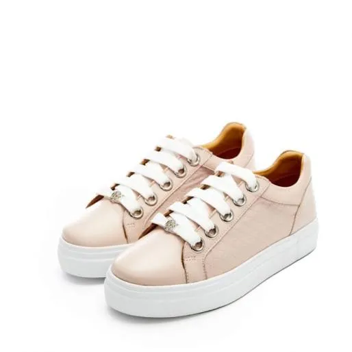 Berellie Cameo Leather Women Moda In Pelle Platform Trainers