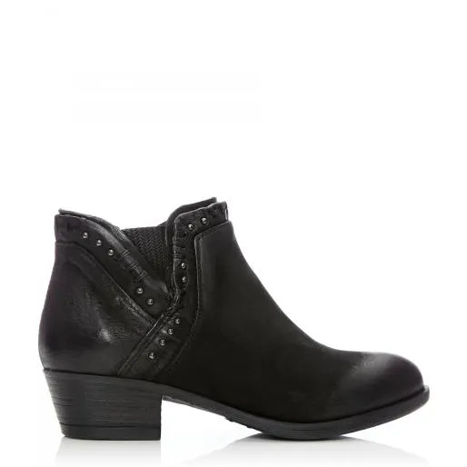 Beretia Black Leather Women Moda In Pelle Leather Boots