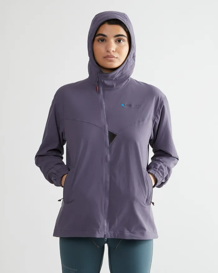 Bestla Zip Hood Wind Jacket Blue Sapphire Women Klttermusen Down and Insulated Jackets