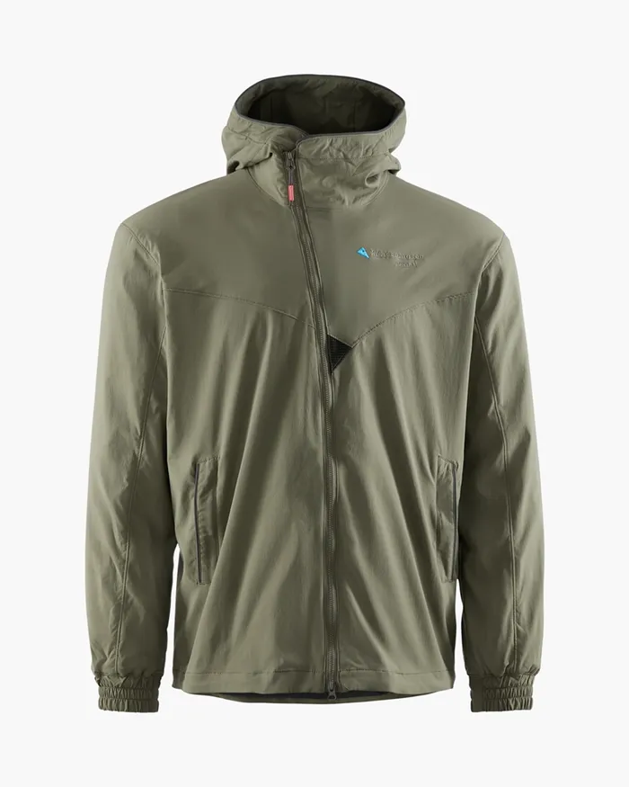 Bestla Zip Hood Wind Jacket Dusty Green Men Klttermusen Wind Resistant Jackets