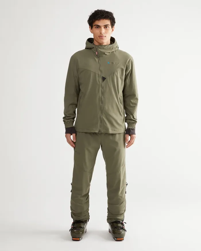 Bestla Zip Hood Wind Jacket Dusty Green Men Klttermusen Wind Resistant Jackets