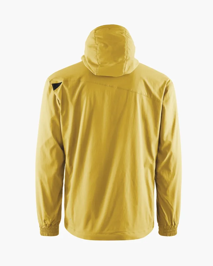 Bestla Zip Hood Wind Jacket Dusty Yellow Men Klttermusen Wind Resistant Jackets