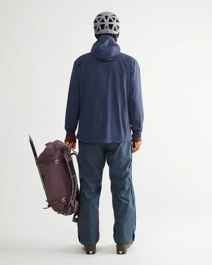 Bestla Zip Hood Wind Jacket Indigo Blue Men Klttermusen Wind Resistant Jackets
