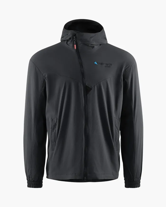 Bestla Zip Hood Wind Jacket Raven Men Klttermusen Wind Resistant Jackets