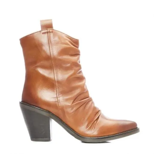 Betsie Tan Leather Women Moda In Pelle Ankle Boots