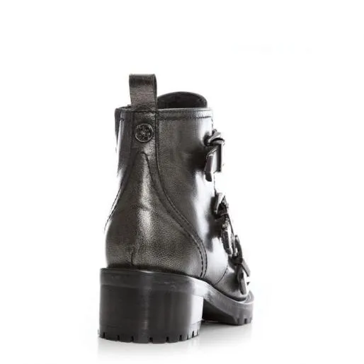 Bexxie Pewter Leather Women Moda In Pelle Ankle Boots Bexxie Pewter Leather Women Moda In Pelle Ankle Boots