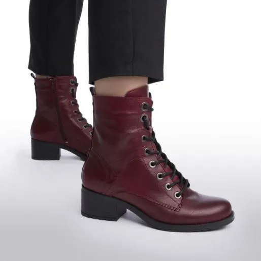 Bezzie Burgundy Leather Women Moda In Pelle Leather Boots Bezzie Burgundy Leather Women Moda In Pelle Leather Boots