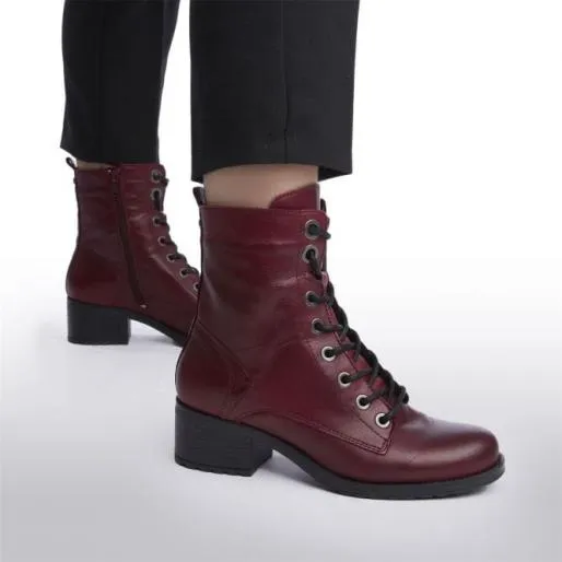 Bezzie Burgundy Leather Women Moda In Pelle Leather Boots Bezzie Burgundy Leather Women Moda In Pelle Leather Boots