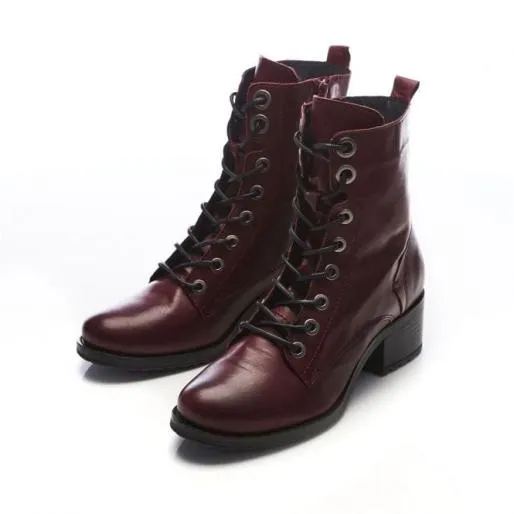 Bezzie Burgundy Leather Women Moda In Pelle Leather Boots Bezzie Burgundy Leather Women Moda In Pelle Leather Boots