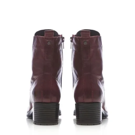 Bezzie Burgundy Leather Women Moda In Pelle Leather Boots Bezzie Burgundy Leather Women Moda In Pelle Leather Boots
