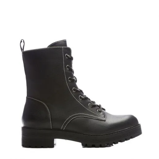 Bianca Black Porvair Women Moda In Pelle Ankle Boots