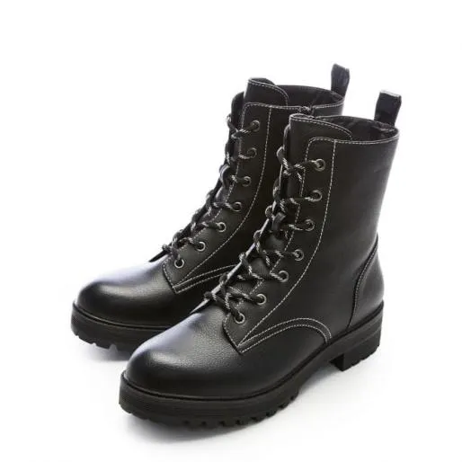Bianca Black Porvair Women Moda In Pelle Ankle Boots
