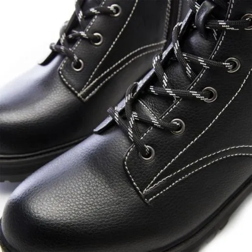 Bianca Black Porvair Women Moda In Pelle Ankle Boots