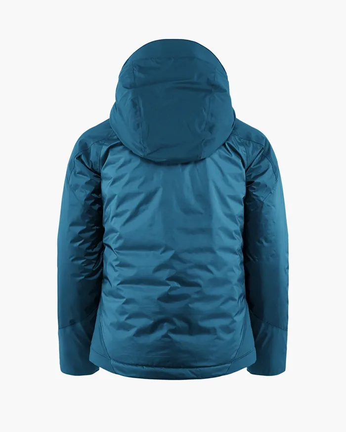 Bifrost Hooded Down Jacket Monkshood Blue Women Klttermusen Waterproof Jackets