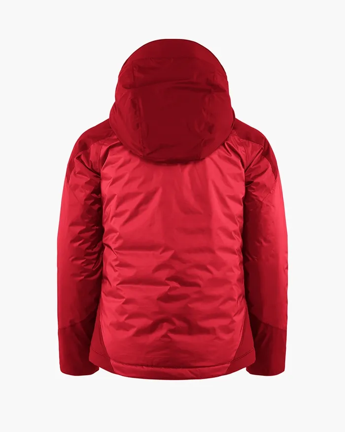 Bifrost Hooded Down Jacket True Red Women Klttermusen Waterproof Jackets