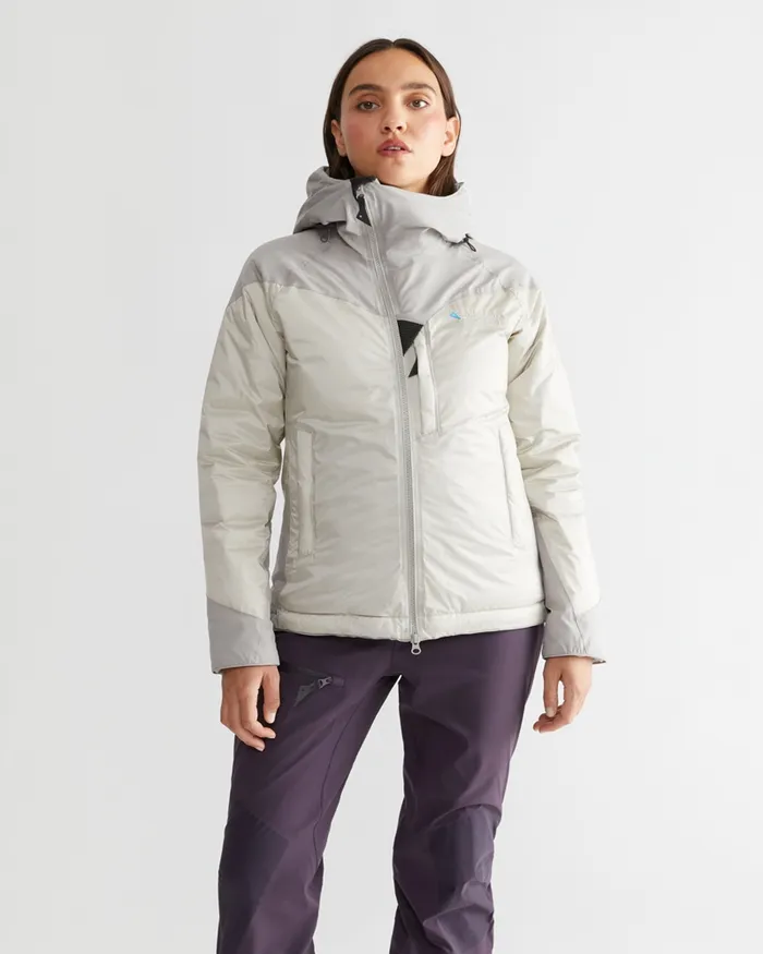 Bifrost Hooded Down Jacket True Red Women Klttermusen Waterproof Jackets